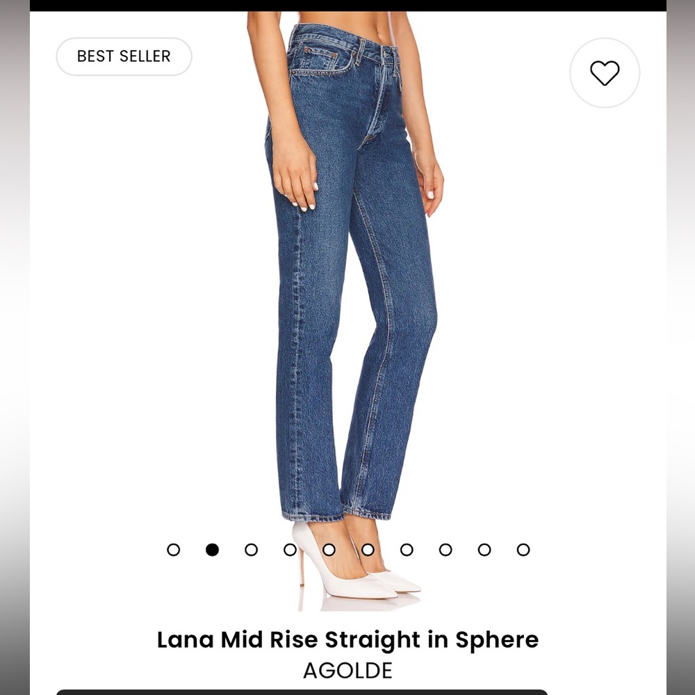 Agolde Lana Mid Rise Straight in Sphere